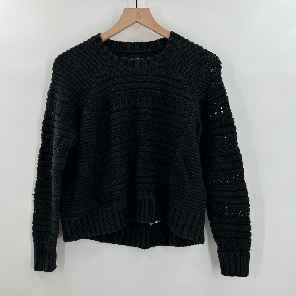 Me To We Knit Black Sweater Ladies Medium